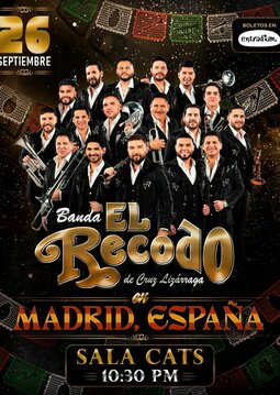 Cartel de Banda El Recodo en Roma